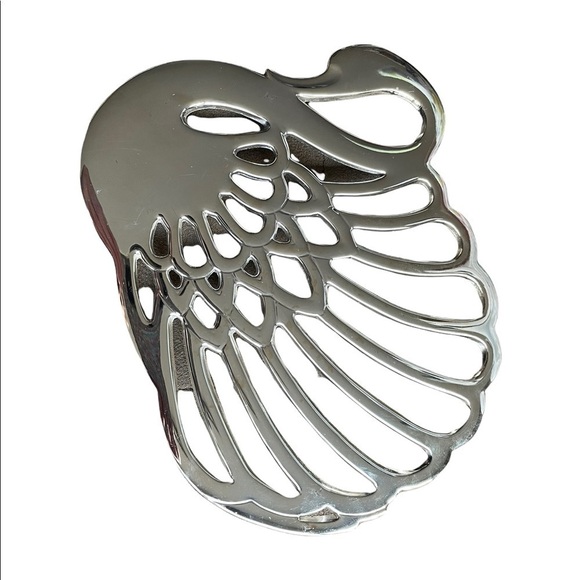 Silver plate-swan trivet - Picture 2 of 5